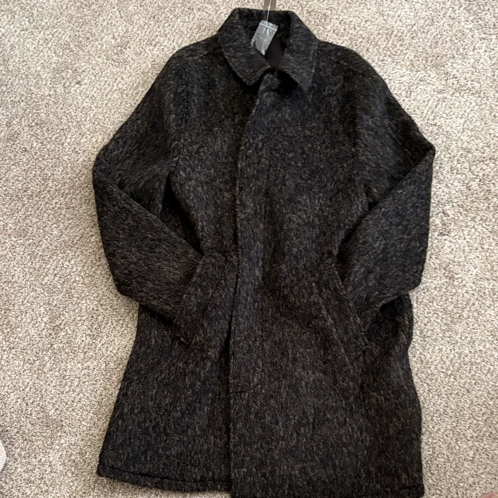 NEW WITH TAGS J. Crew Ludlow 40R Italian Wool Car Coat in Dark Grey Charcoal - Picture 1 of 10
